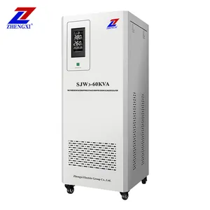 三相60KVA80KVAサーボ自動電圧レギュレータースタビライザー260-450V380V銅三相電圧スタビライザー