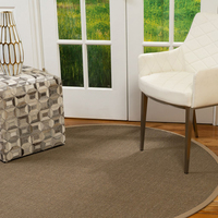Tapis de sisal antidérapant moderne, petit accessoire rond de salon pour zone siège de loisir