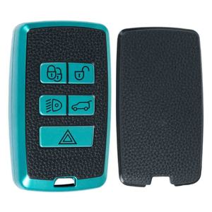 Funda para llave de coche Huanyue de TPU con textura de cuero, compatible con Land Rover Range Rover Evoque, Jaguar XF, Defender y Velar - Product Image 2