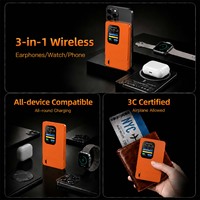 Batterie externe magnétique sans fil ultra-mince 10000 mAh avec logo personnalisé et vente en gros, charge rapide PD20W, en alliage d'aluminium portable avec support