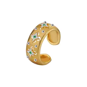 Italiaans Paleis Geborsteld Handgemaakte Sieraden Groothandel Modieuze Retro Ringen Vrouwen Niche High-End Ringen