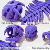 Figuras de Acción Sorpresa de Halloween Maker, Juguetes de Esqueleto de Anime de PVC Plástico Personalizados, Juguetes de Esqueleto Animal Impresos en 3D Realistas