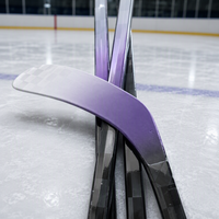 Bâton de hockey sur glace en fibre de carbone pour entraînement et compétition en salle et en extérieur, pour seniors, avec poignée antidérapante, absorption des chocs, OEM ODM, haute qualité