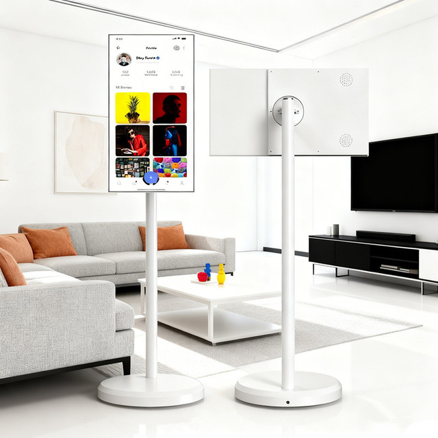 Wholesale 24 Inch Long Battery Life Wireless Portable Smart TVs with Battery Vertical Rotating Touch Screen Monitor