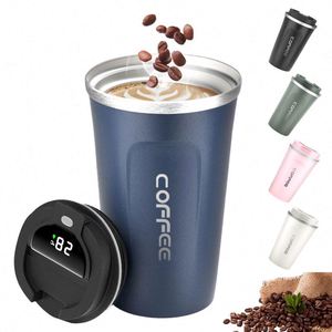 380ml LED Smart Temperature Display Double Wall 18/8 Light Sports Vacuum Insulated Travel <b>Coffee</b> Mug Water <b>Coffee</b> Tumbler - Product Image 5
