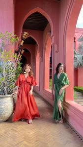 2024 été tendance haute qualité élégant sans manches Maxi robes de soirée pour les femmes en gros couleur unie parole longueur lavable - Product Image 6