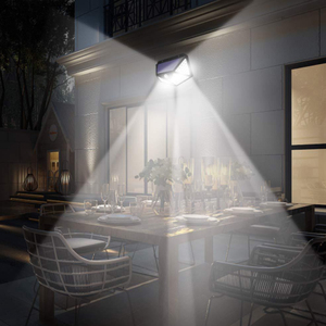 100 <span class=keywords><strong>Led</strong></span> IP65 năng lượng mặt trời ánh sáng PIR cảm biến chuyển động ngoài trời tường vườn ánh sáng với 6000K ánh sáng ban ngày và 270 Chùm tia góc - Product Image 2