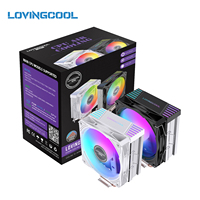 Boîtier PC Tour LOVINGCOOL P400 Pro avec Refroidisseur d'Air pour Processeur, Quatre Caloducs en Cuivre, TDP 170W, Ventilateur Hydraulique Silencieux ARGB 5V pour Intel/AMD