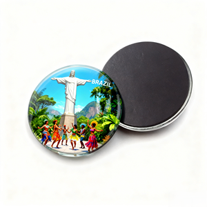 City Souvenir Printed Artwork Dome Home Decoration Gift Custom Design Crystal <b>Fridge</b> Magnet - Product Image 1