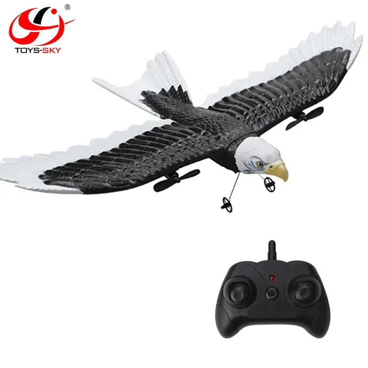 Hot 405mm Wingspan Eagle RC Foam Plane Toys 2.4G aliante aereo elicottero telecomando modello di aereo con luce