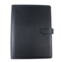 Portefeuille de calculateur de contrats commerciaux personnalisé, multifonctionnel, format A4, couverture rigide, carnet à feuilles mobiles, logo embossé, cuir PU, entreprise