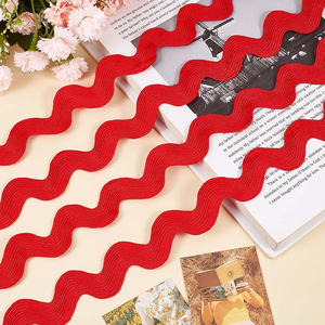 ริบบิ้นสีแดงคริสต์มาส ลายก้างปลา ผ้าทอแบบถักเป็นมิตรกับสิ่งแวดล้อม สำหรับเสื้อผ้า กระเป๋า รองเท้า สิ่งทอในบ้าน งานฝีมือ DIY - Product Image 4