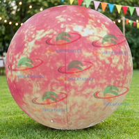 Ballon géant gonflable LED imperméable et durable en forme de planètes (Lune, Terre, Mars, Saturne) avec lévitation à l'hélium pour la publicité