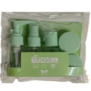 Juego de Botellas de Cosméticos de Viaje Color Verde Manzana, 5 Piezas, Tamaño de Viaje con Cuchara, para el Cuidado Diario de la Piel - Product Image 5