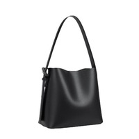 Sac à bandoulière simple et polyvalent pour femmes, indispensable pour le shopping, doublure en cuir véritable et PU, multifonctionnel