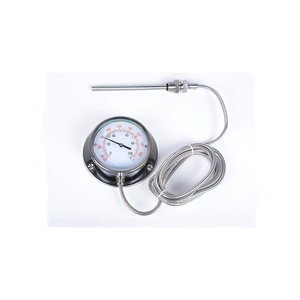 Hochwertiges 50-600°C Edelstahl-Kapillarthermometer Wasser-Öl Manometer Drucktyp für Industrielle Anwendung OEM ODM Unterstützt - Product Image 2