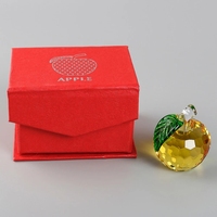Pomme cristalline K9 modèle élégant verre pièce maîtresse décor à la maison poli cristal ornement noël trophée cadeau