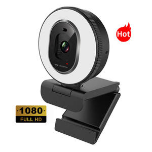 <span class=keywords><strong>Webcam</strong></span> HD rotative haute définition 1080P 720P <span class=keywords><strong>Webcam</strong></span> avec anneau lumineux micro omnidirectionnel pour PC portable - Product Image 1