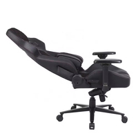 Chaise de jeu ergonomique pivotante 4D en cuir PU de luxe personnalisée avec accoudoirs réglables, vérin à gaz 3 positions, design moderne - JR RACING