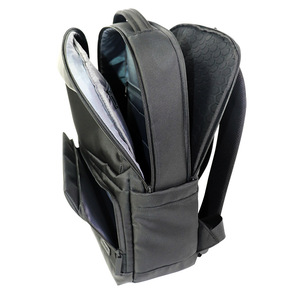Men's Business Commuter <b>Backpack</b> <b>Black</b> 20L <b>Waterproof</b> Oxford Cloth Laptop Bag With Interior Zipper Pocket Detachable Straps - Product Image 3