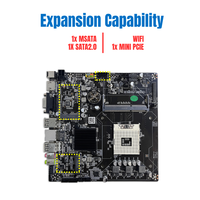 全新 HM65 薄型 Mini-ITX 主板支持 Intel 第二代和第三代笔记本电脑 CPU DDR3 SO-DIMM MSATA SSD SATA2.0 HM65 Mini-ITX 主板