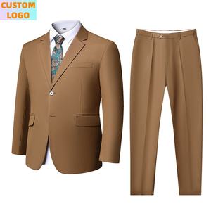 14XL Maßgeschneidertes LOGO 2-teiliger Übergrößen-Herrenanzug Business Luxus Einreihiger Anzug für Herren Hochzeit - Product Image 2