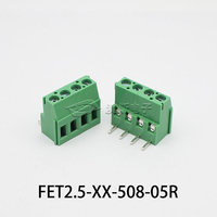 Bloque de Terminales de Cableado para PCB Tipo Tornillo con Paso de 5.08mm DG129R, Conector Modular Ensamblable 2P 3P, Tira de Terminales para Placa de Circuito