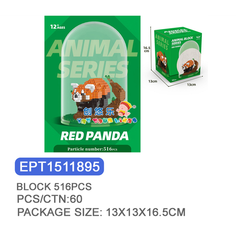 EPT1511895-Blocks - Red Panda 516PCS(60pcs/ctn)