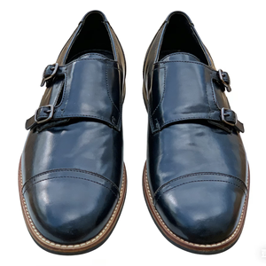 Chaussures habillées classiques en cuir véritable pour hommes, style double boucle, pour affaires et décontracté, vente en gros - Product Image 1