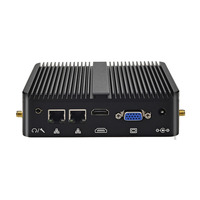 Mini PC Industrial sin Ventilador con RS232 RS485, Almacenamiento Dual MSATA SATA, Diseño de Amplio Rango de Temperatura para Sistemas Integrados