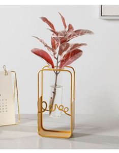 Petit vase en fer forgé pour plantes hydroponiques, arrangement floral, ornements décoratifs, vase en métal pour la maison - Product Image 5