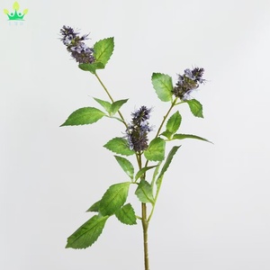 Bouquet Artificiel de Fleurs de <span class=keywords><strong>Patchouli</strong></span> et d'Hydrangeas à 3 Têtes pour Décoration de Table, Vase, Maison, Noël, Nouvel An Chinois, Mariage, Fête - Product Image 2