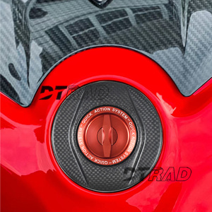 DTRAD Tapón de Combustible de Fibra de Carbono Mate con Cierre Rápido para Motocicleta, Tornillos para Tanque de Combustible MV Agusta <span class=keywords><strong>Brutale</strong></span> 1000 RR RS RUSH 1000 - Product Image 3