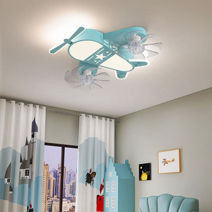 Ventilatore da Soffitto Intelligente con Luce, Design Aeroplano, Telecomando, Cartone Animato <span class=keywords><strong>per</strong></span> <span class=keywords><strong>Cameretta</strong></span> Bambini e Ragazzi - Product Image 4