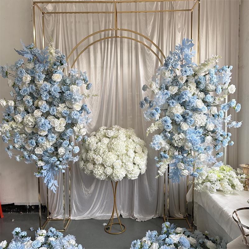 wedding decor light blue and white