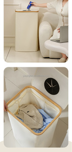 Giỏ đựng đồ gấp gọn hiện đại hình chữ nhật 100L dung tích lớn bằng vải Oxford có nắp - Product Image 6