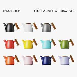 Ensemble théière en céramique de luxe DHPO 1200 ml grande capacité, tasses à café en porcelaine, garde les boissons chaudes/froides, chauffe-théière, coffret cadeau - Product Image 3