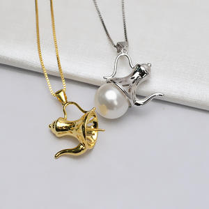 S925 Silver Pendant <b>Large</b> <b>Teapot</b> Female Pearl Pendant DIY Jewelry Empty Tray New 852 Semi-finished Accessories - Product Image 3