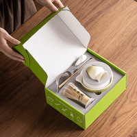 Ensemble Matcha Vert Dégradé en Céramique, Bol à Matcha BaiBen, Batteur Mélangeur, Coffret Cadeau Style Japonais Dehua, Vente Flash Transfrontalière