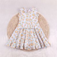 Boutique de vêtements pour enfants dernier modèle avec impression personnalisée vêtements pour enfants vente en gros de robe à volants pour fille avec bouton
