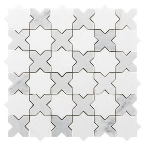 Samistone thiết kế hiện đại màu xám Carrara khảm đá cẩm thạch tự nhiên Đèn Lồng bằng tia nước khảm từ Trung Quốc cho phòng tắm - Product Image 2