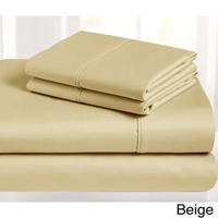 Parure de lit en tissu tissé 100 % coton égyptien biologique certifié OEKO-TEX, 3 pièces, pliée, unie, 300 fils, hypoallergénique, respirante