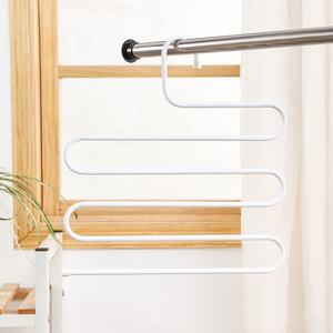 Wholesale Wholesale 5 Layers Multi-functional Stainless Steel Eco-friendly Clothing Organizer Non-slip Pant Storage Rack - Product Image 6