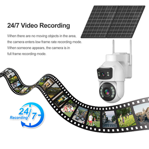 กล้อง CCTV 360พร้อมเลนส์ซูมออปติคอลพลังงานแสงอาทิตย์กล้อง4G ซิมที่มีประสิทธิภาพกลางคืนสีซูมอัตโนมัติกล้องเลนส์คู่สำหรับฟาร์ม - Product Image 4