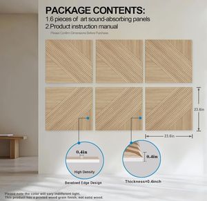 Nouveau produit phare : Panneaux acoustiques décoratifs <span class=keywords><strong>à</strong></span> motif bois, insonorisants pour murs et plafonds - Product Image 2