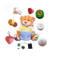 Pousser les boutons Module de son Peluche Haut-parleur Boîtes vocales personnalisées pour animaux en peluche