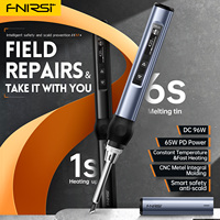 Estación de Soldadura Mini FNIRSI HS-01, Soldador con Temperatura Constante Inteligente PID de 80-420°C, Pantalla OLED, Alimentación USB-C, Tipo Lápiz