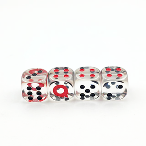 Commercio all'ingrosso della fabbrica di alta qualità bordo rotondo fatto a mano punto di gioco da tavolo da Poker 16mm dadi casinò resina acrilico Set di dadi - Product Image 5
