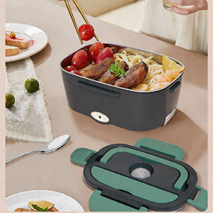 Boîte à lunch électrique 1,5 L 2 en 1 pour voiture et maison, chauffante, en acier inoxydable 304, chauffe-plat portable avec sac <span class=keywords><strong>isotherme</strong></span> - Product Image 2