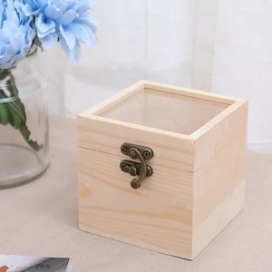Wooden Storage <b>Box</b> With Acrylic Lid 10x10x6cm Jewelry Organizer Display Case <b>Small</b> <b>Box</b> For Insect Specimen - Product Image 3